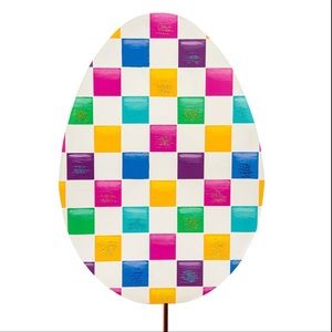Colorful Checked Egg by The Round Top Collection.
